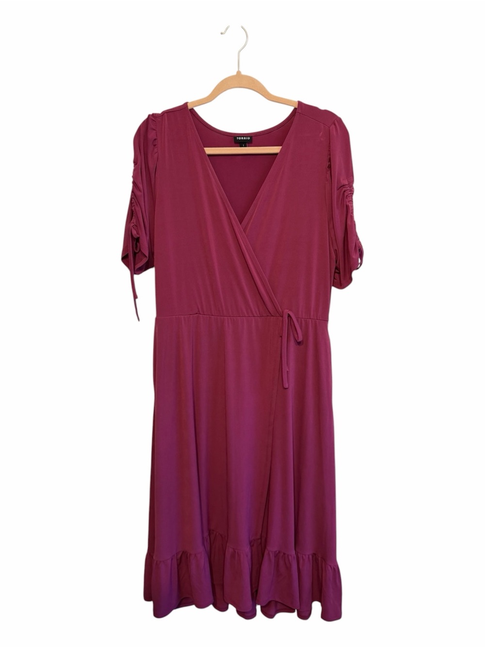 torrid Plum Wrap-Style Midi Dress